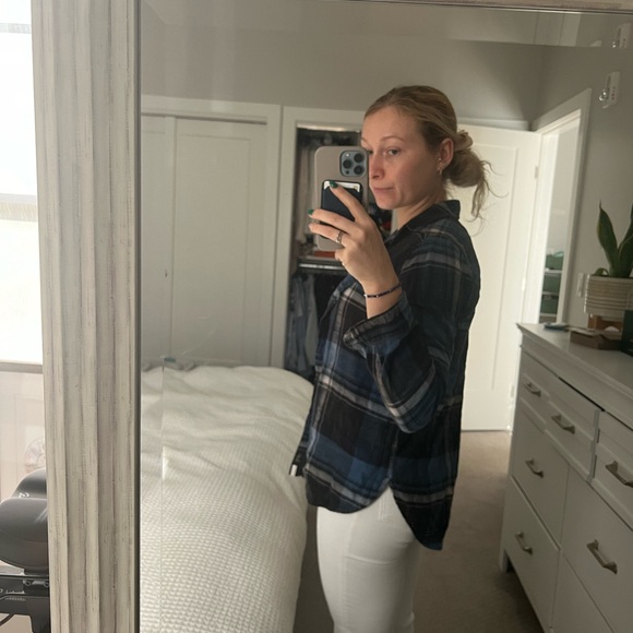 Blue and Black Plaid Shirt - Picture 3 of 5